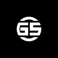 gs logo monogram geïsoleerd op cirkel element ontwerpsjabloon vector