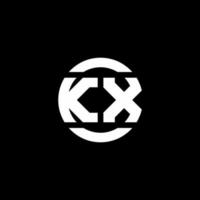 kx logo monogram geïsoleerd op cirkel element ontwerpsjabloon vector