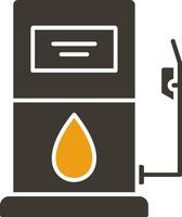 gas- station glyph twee kleur icoon vector