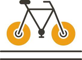 fiets glyph twee kleur icoon vector