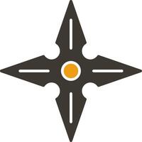 shuriken glyph twee kleur icoon vector