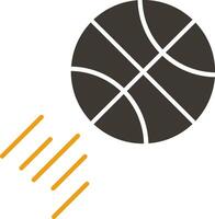 basketbal glyph twee kleur icoon vector