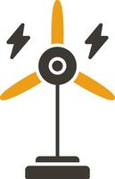 eolic turbine glyph twee kleur icoon vector