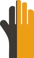 schoonmaak handschoenen glyph twee kleur icoon vector