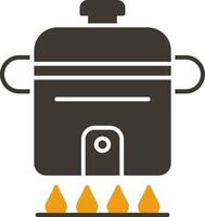 Koken glyph twee kleur icoon vector