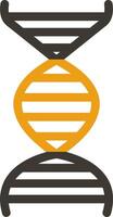 dna glyph twee kleur icoon vector