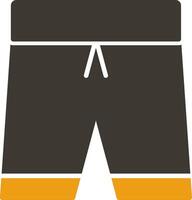 Amerikaans voetbal shorts glyph twee kleur icoon vector