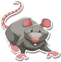 kleine muis dieren cartoon sticker vector