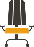 fauteuil glyph twee kleur icoon vector