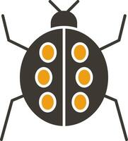 insect glyph twee kleur icoon vector