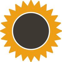 zon glyph twee kleur icoon vector