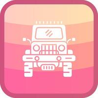 jeep glyph squre gekleurde icoon vector