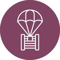 parachute vector pictogram