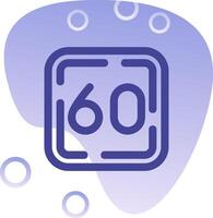 zestig helling bubbel icoon vector