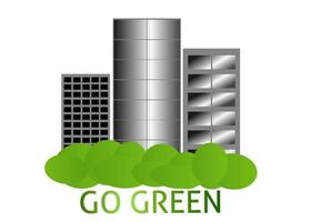 vectorpictogram of logo wordt groen, afkomstig van een nieuw groeiende plant vector