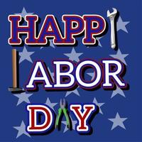 amerikaanse dag van de arbeid groet banner achtergrond vector