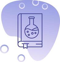 chemie boek helling bubbel icoon vector