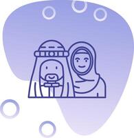 moslim helling bubbel icoon vector
