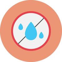 Nee water vlak cirkel icoon vector
