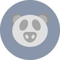 panda vlak cirkel icoon vector