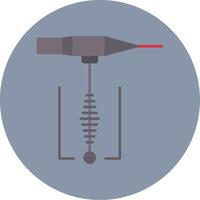 lassen vlak cirkel icoon vector