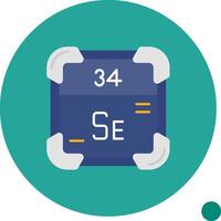 selenium lang cirkel icoon vector