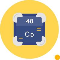 cadmium lang cirkel icoon vector