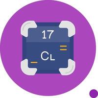 chloor- lang cirkel icoon vector