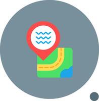 zwembad lang cirkel icoon vector