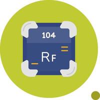 rutherfordium lang cirkel icoon vector