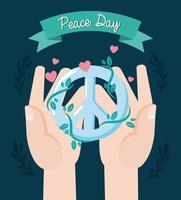 vredesdag kaart vector