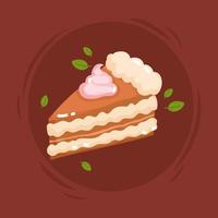 plak zoete cake vector