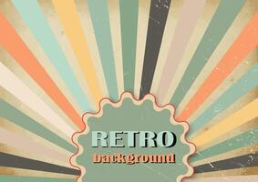 oud vector retro wijnoogst belettering Aan zon stralen achtergrond .klassiek wijnoogst retro stralen achtergrond. abstract retro,zonnestraal, meetkundig patroon, funky hippie, klassiek wijnoogst retro stralen achtergrond