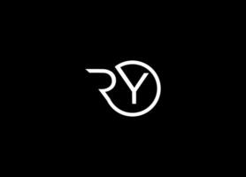 ry eerste brief logo ontwerp en monogram logo vector