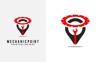 monteur punt logo ontwerp. punt en monteur logo, gemakkelijk ontwerp vector illustratie. mooi zo voor gebruik in mechanisch ondernemingen