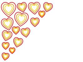 hoek grens hart schets Valentijn achtergrond vector