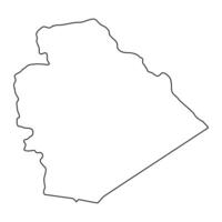 net zo suwayda gouvernement kaart, administratief divisie van Syrië. vector illustratie.