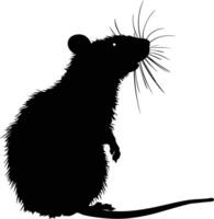 ai gegenereerd silhouet Rat zwart kleur enkel en alleen vol lichaam vector