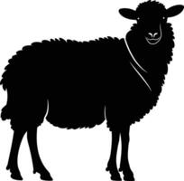 ai gegenereerd silhouet schapen zwart kleur enkel en alleen vector