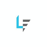 eerste brief lf logo of fl logo vector ontwerp sjabloon