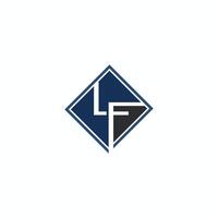 eerste brief lf logo of fl logo vector ontwerp sjabloon