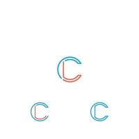alfabet brieven initialen monogram logo cl, lk, l en c vector
