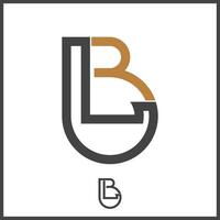 alfabet initialen logo bl, pond, b en l vector