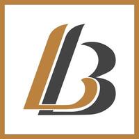 alfabet initialen logo bl, pond, b en l vector