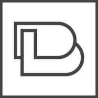 alfabet initialen logo bl, pond, b en l vector