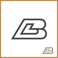 alfabet initialen logo bl, pond, b en l vector