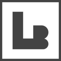 alfabet initialen logo bl, pond, b en l vector