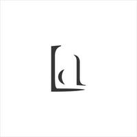 eerste brief la logo of al logo vector ontwerp sjabloon