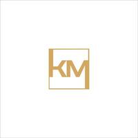 eerste brief km logo of mk logo vector ontwerp sjabloon