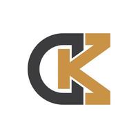 creatief abstract brief ck logo ontwerp. gekoppeld brief kc logo ontwerp. vector